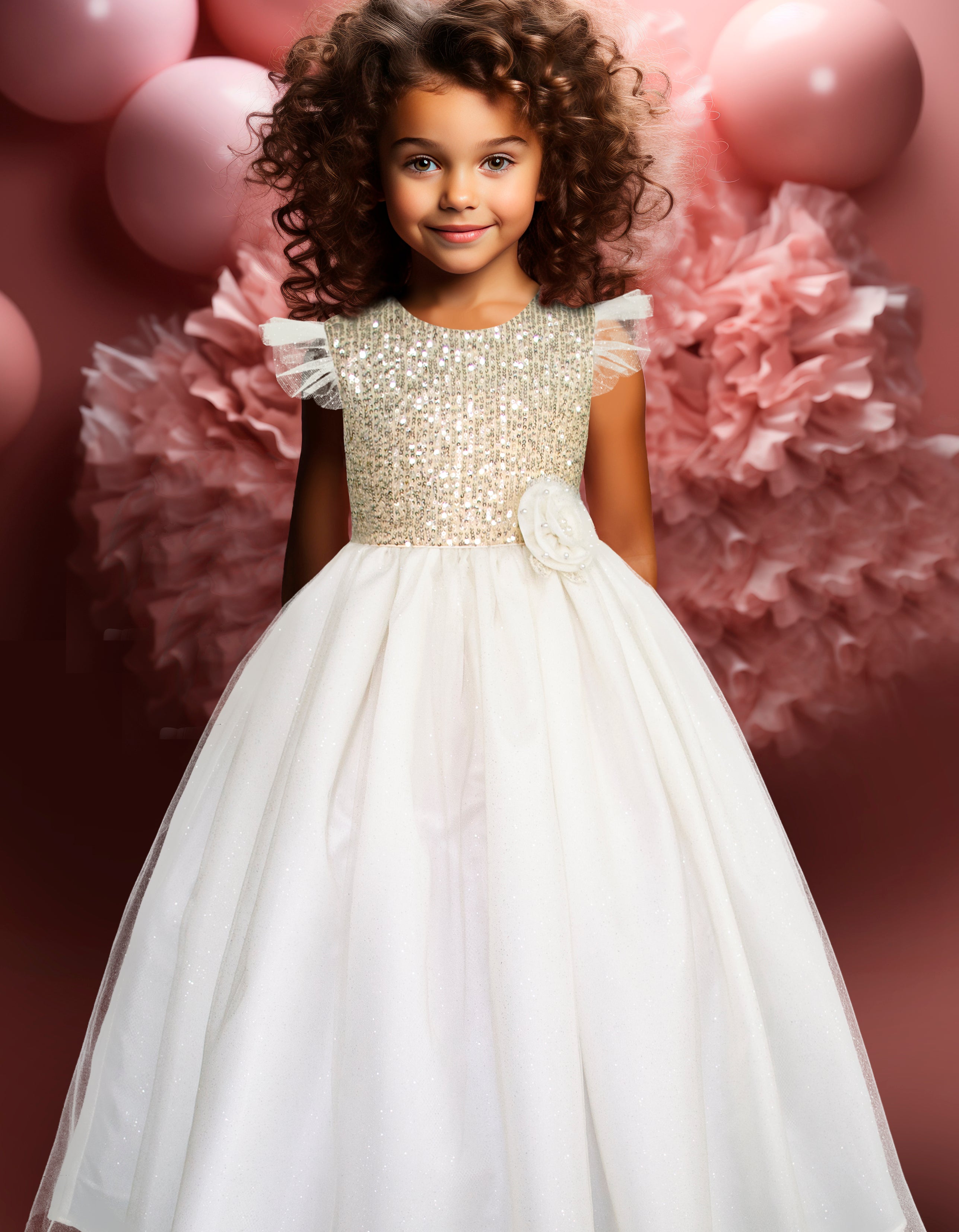 Vestidos rosa con dorado para niñas outlet