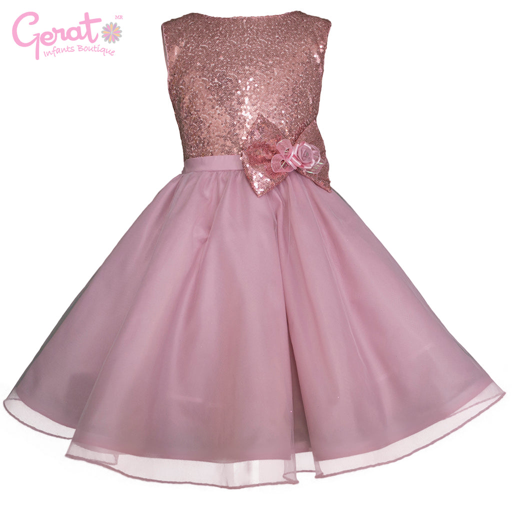 Vestido de fiesta juvenil color palo de rosa – Gerat Infants Boutique