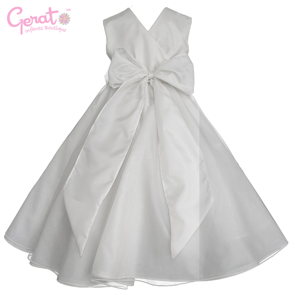 Corte Abolladura si Vestido para niña Gerat blanco para Primera Comunión – Gerat Infants  Boutique