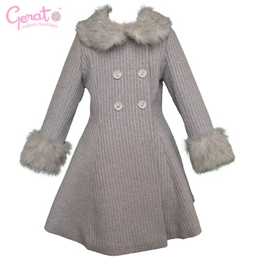 Abrigo para niña Gerat gris con peluche
