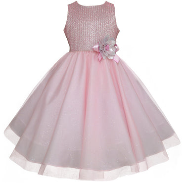Vestido de Fiesta para niñas color rosa pastel Gerat