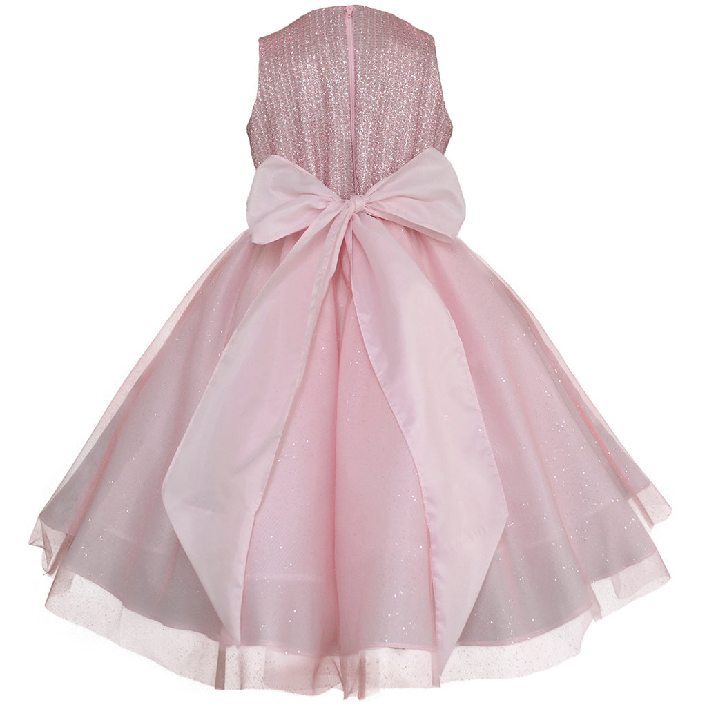 Vestido de fiesta para niña Gerat color palo de rosa