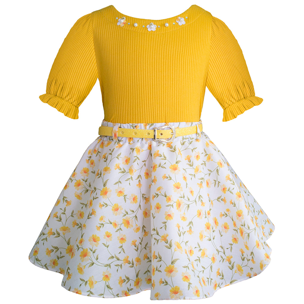 de blusa falda para niña color mostaza Gerat – Gerat Infants Boutique