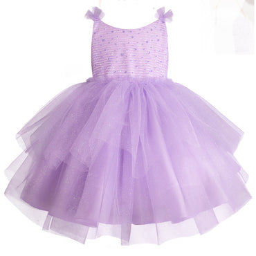 Vestido de fiesta para niñas unicornio color lila Gerat