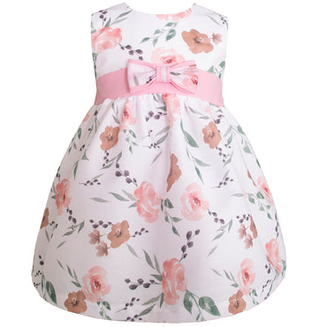 Bata para bebé color rosa con flores