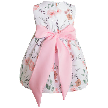 Bata para bebé color rosa con flores
