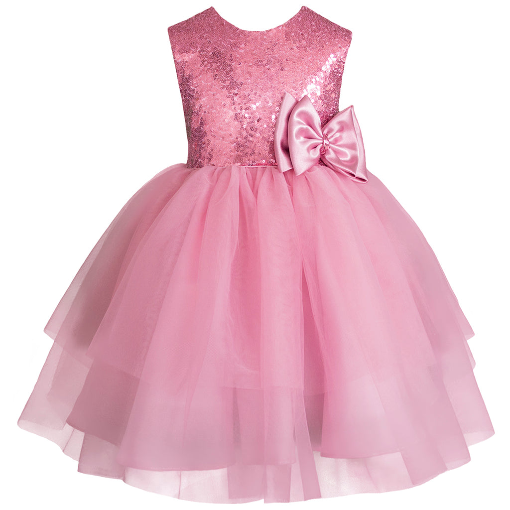 Vestido de fiesta para con color fiusha rosa – Gerat Infants Boutique