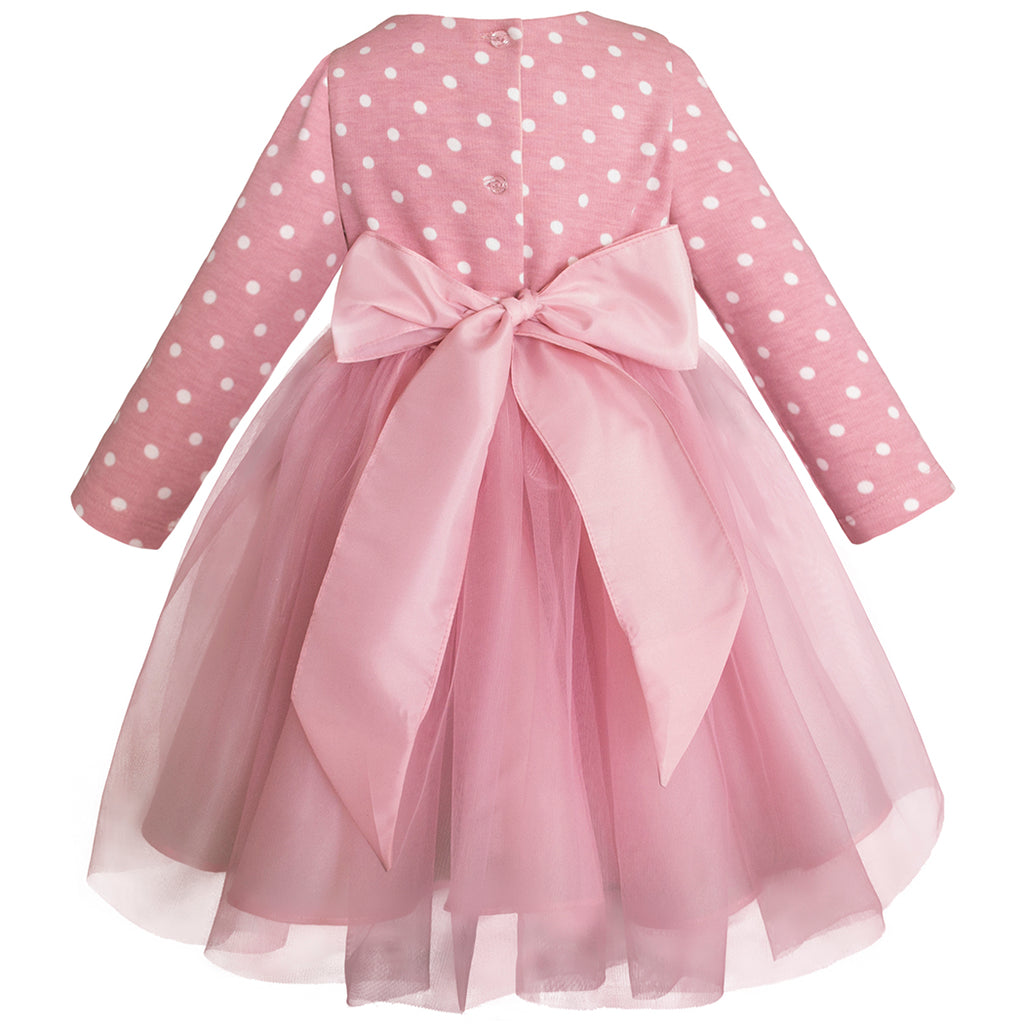 Vestido de fiesta para niña Gerat color palo de rosa