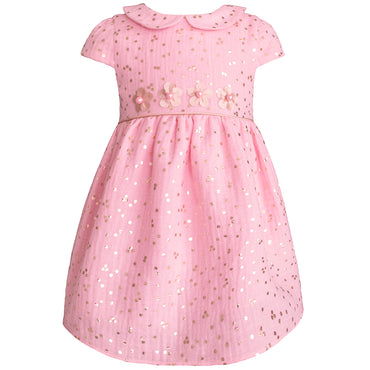 Bata para bebé Gerat color rosa con oro