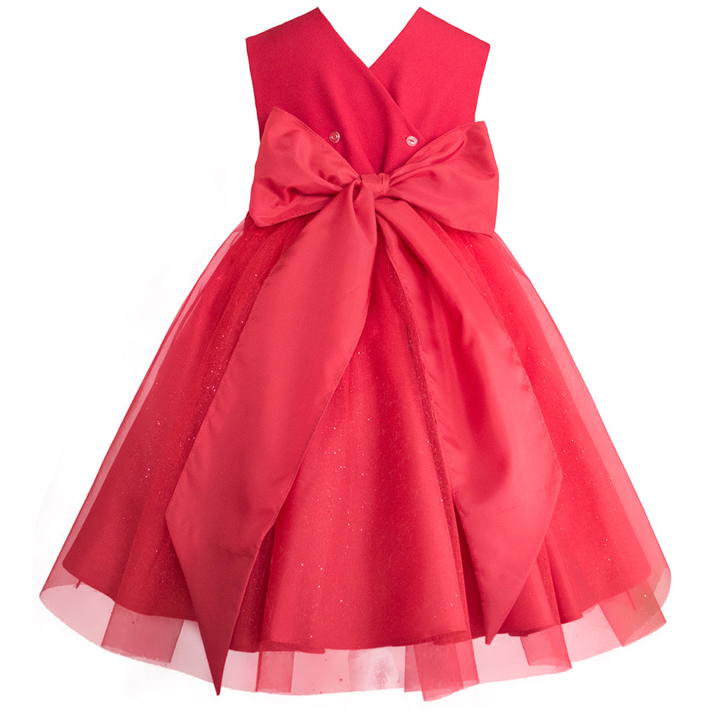 Vestido para niñas con tul rojo Gerat – Gerat Infants Boutique
