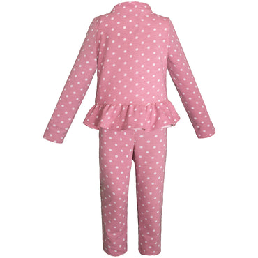 Conjunto de pantalón, blusay chamarra para niña color rosa Gerat