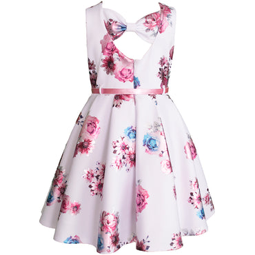 Vestido Gerat de Fiesta Junior color Blanco con Fiusha