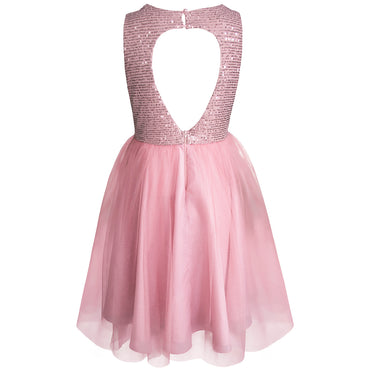 Vestido de gala juvenil Gerat color rosa