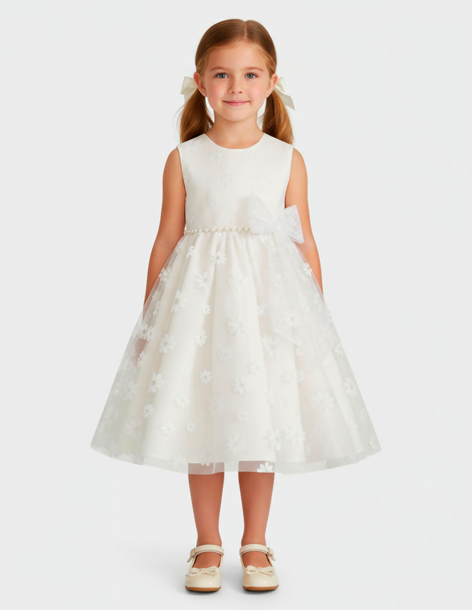 Vestido para niñas Gerat color hueso