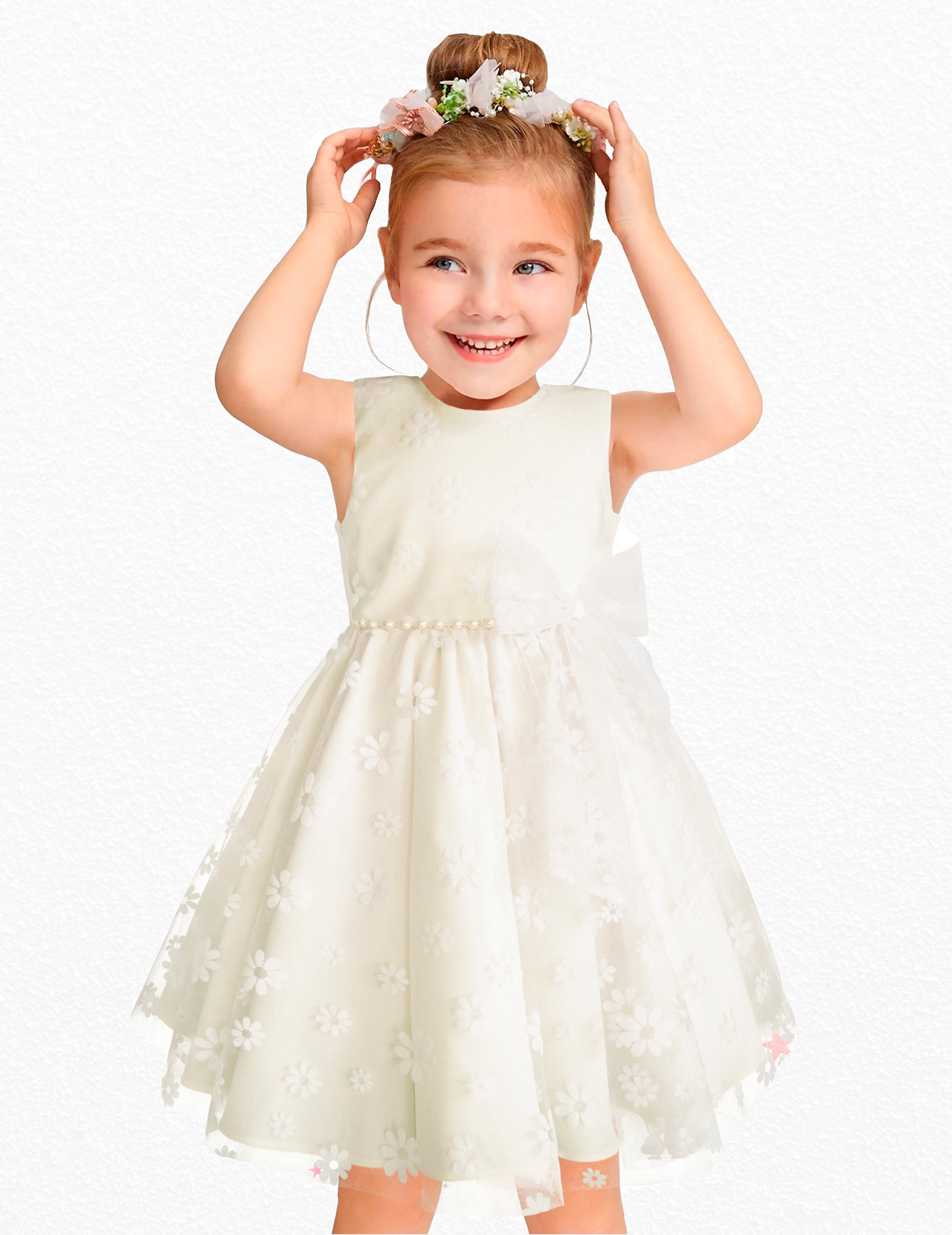 Vestido para niñas Gerat color hueso – Gerat Infants Boutique