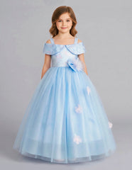 Vestido de fiesta para niñas azul cielo Gerat