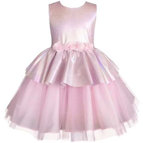 Vestido con Tutú para niñas de fiesta Gerat color rosa metalico