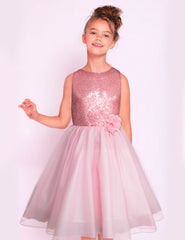 Vestido de Fiesta Glamour Rosado para Niñas Jóvenes Gerat