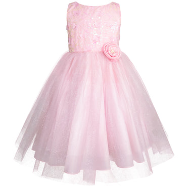Vestido de Fiesta color rosa pastel para Niñas de Gerat