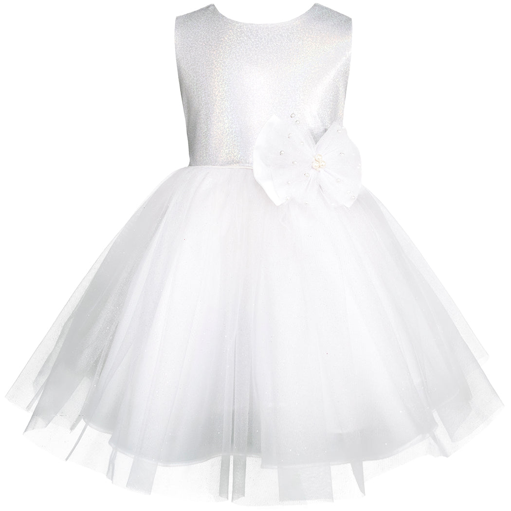 Vestido de Fiesta blanco plata para Niñas de Gerat