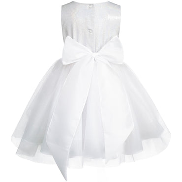 Vestido de Fiesta blanco plata para Niñas de Gerat
