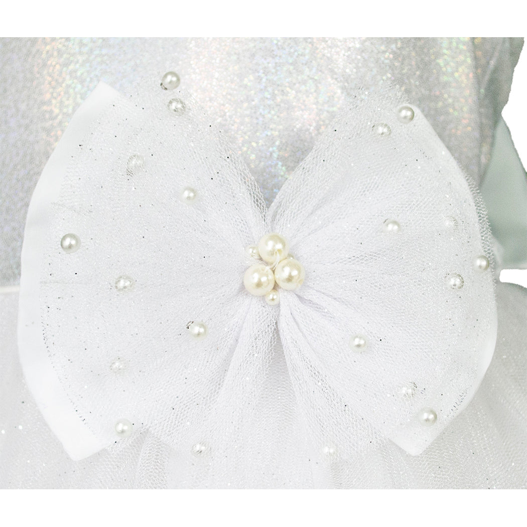 Vestido de Fiesta blanco plata para Niñas de Gerat
