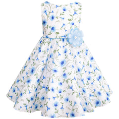 Vestido Azul Floral para Niñas 2-3 años Gerat