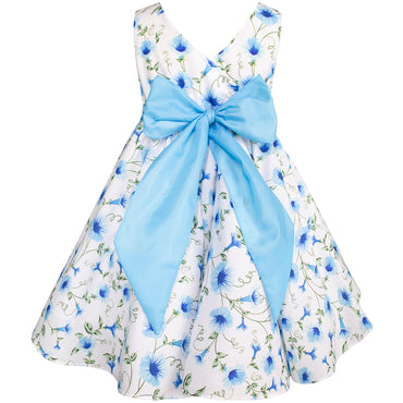 Vestido Azul Floral para Niñas 2-3 años Gerat