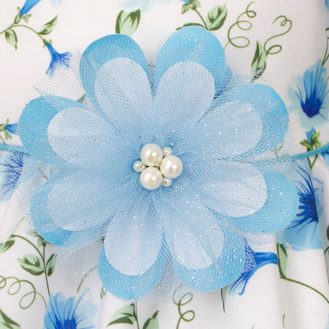 Vestido Azul Floral para Niñas 2-3 años Gerat