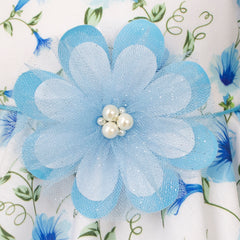 Vestido Azul Floral para Niñas 2-3 años Gerat