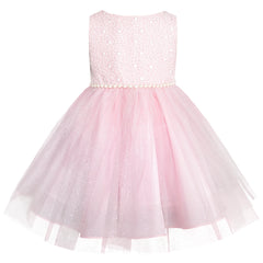 Vestido rosa de fiesta para Niñas - Encanto y Brillo para Ocasiones Especiales