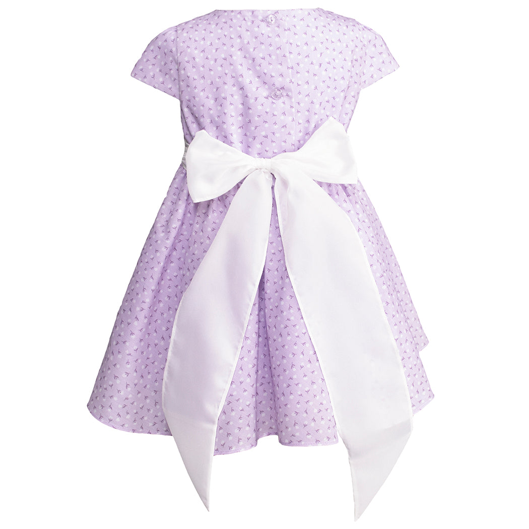Vestido Floral lila para Bebés con Torera Blanca - Gerat