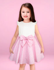 Conjunto de Blusa y Falda Rosa con Lentejuelas para Niñas de 6 a 12 Años Gerat