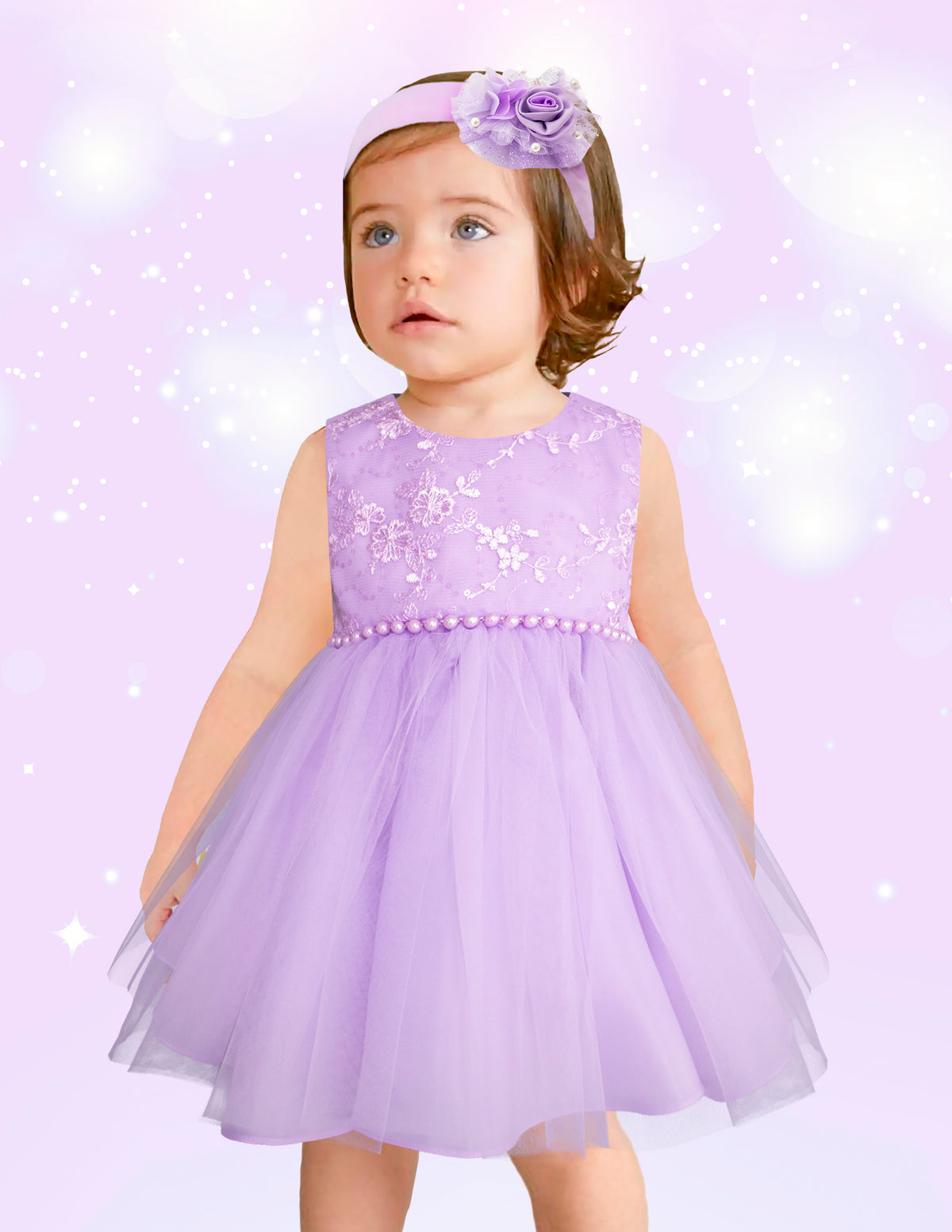 Vestido de Fiesta Lila para Bebés - Gerat