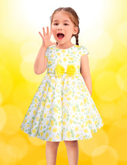 Vestido Floral Amarillo para Niñas de 2 a 3 Años  Gerat