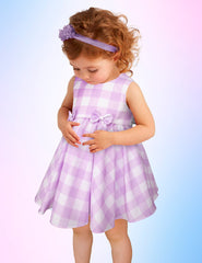 Bata Cuadros lila para Bebé de 12 a 18 Meses Gerat