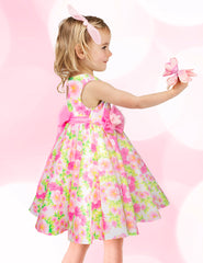 Vestido Floral Rosa para Niñas de 2 a 3 Años Gerat