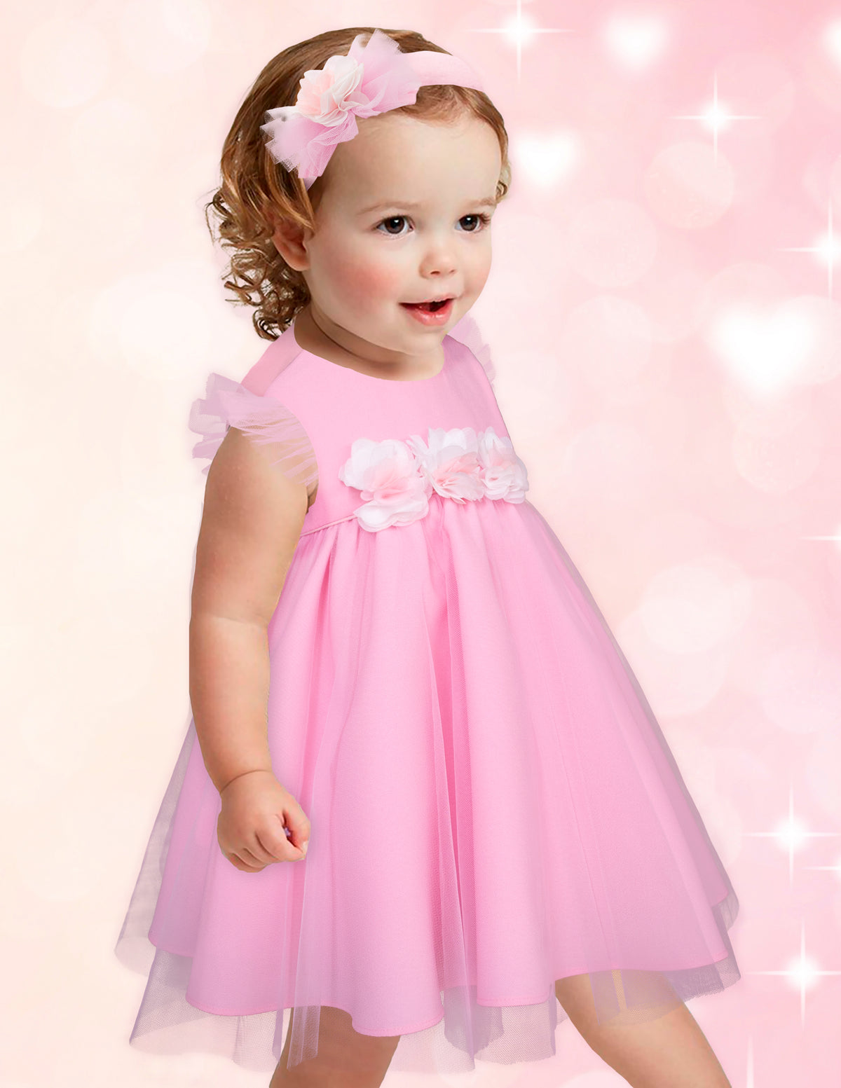 Batita Rosa Elegante para Bebés de 12 a 18 Meses Gerat