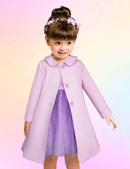 Vestido Gerat con Abrigo Lila para Niñas Pequeñas