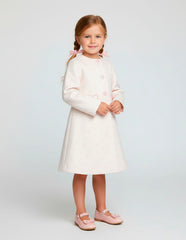Abrigo hueso con moños bordados para niñas Gerat