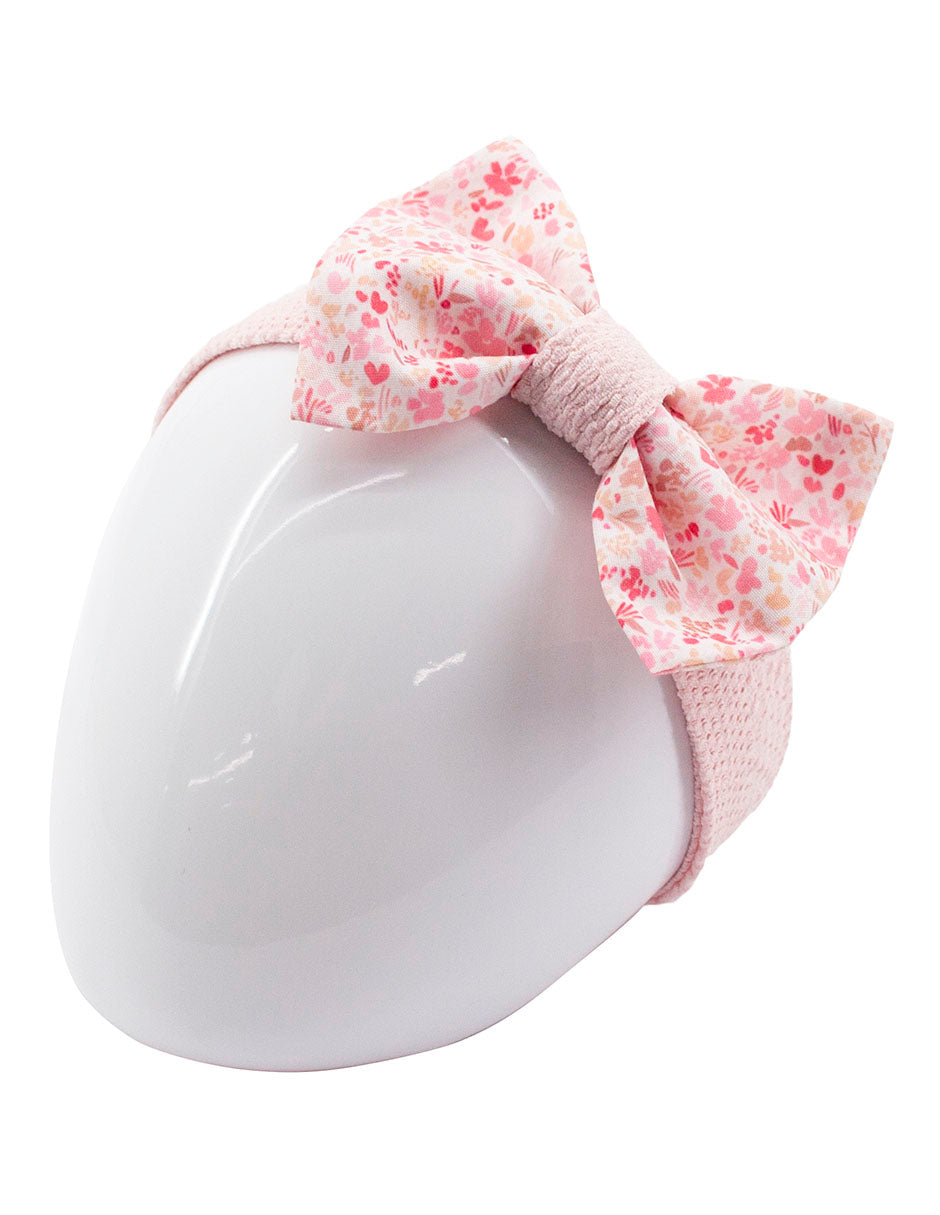 Vestido rosa floral para bebé con diadema incluida | Gerat