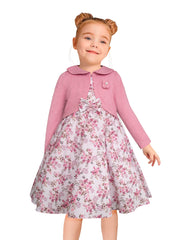 Vestido Floral con Torero Rosa para Niña Gerat