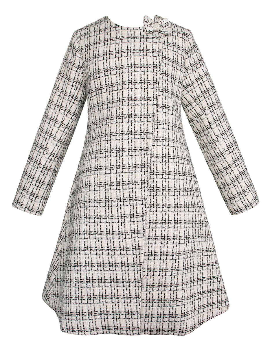 Abrigo estilo juvenil en tweed para niña grande | Tallas 10, 12 y 14 | Gerat