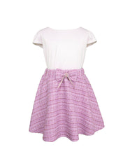 Conjunto de Saco, Falda y Blusa para Niña Color Lila Gerat