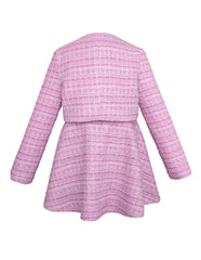 Conjunto de Saco, Falda y Blusa para Niña Color Lila Gerat