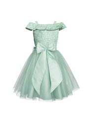 Vestido de Fiesta Juvenil Verde Menta para Niñas Tallas 10 a 16 | Gerat