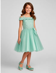 Vestido de Fiesta Juvenil Verde Menta para Niñas Tallas 10 a 16 | Gerat