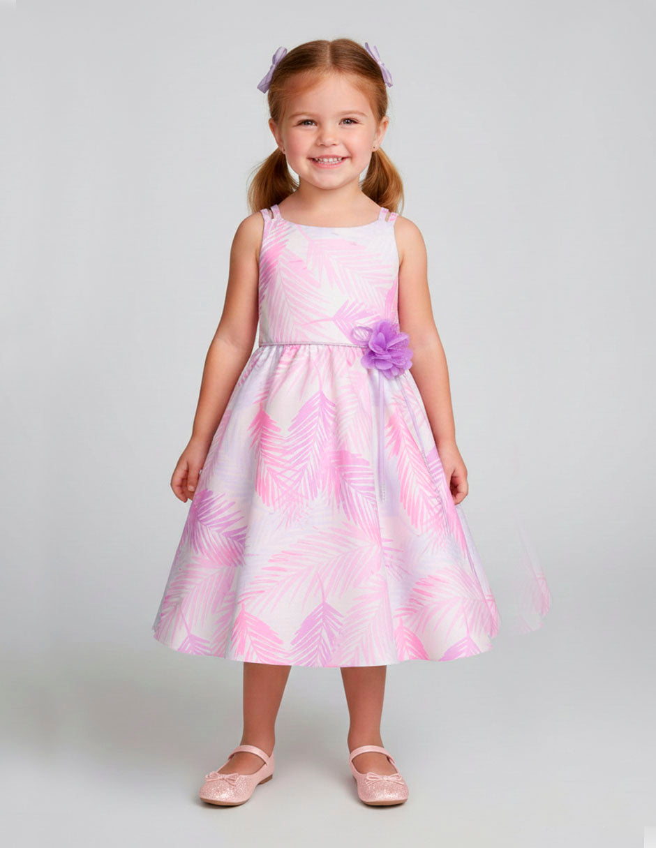 Vestido de Fiesta para Niñas Gerat Rosa Pastel | Ideal para Bodas, Graduaciones y Cumpleaños
