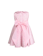 Vestido para Bebé Rosa con Moño y Cuello Clásico | Ideal para 12 y 18 Meses