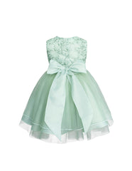 Vestido de Fiesta Verde Menta para Bebé | Tul Elegante y Bordado – Tallas 12 y 18 Meses | Gerat